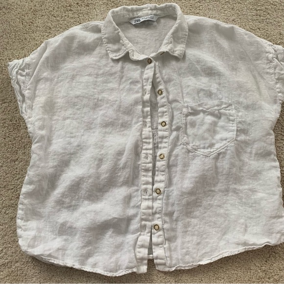 Zara Tops - Zara - Linen Button Down Shirt